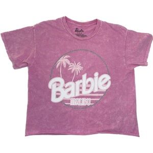 Barbie t-shirt pink malibu medium palms California mattel